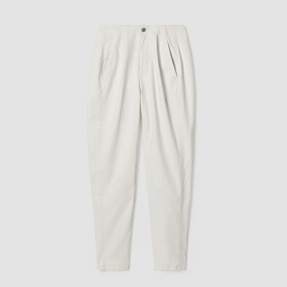 Eileen Fisher Undyed Organic Cotton Denim Tapered Pants barrel leg jeans Sz 18 - Picture 12 of 13